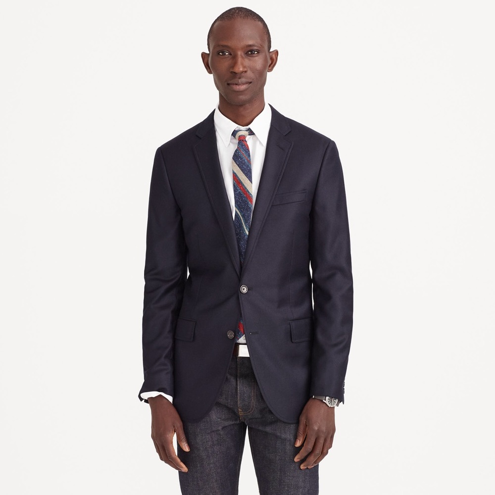 J. CREW Wool Navy Blue Crosby Blazer 48R